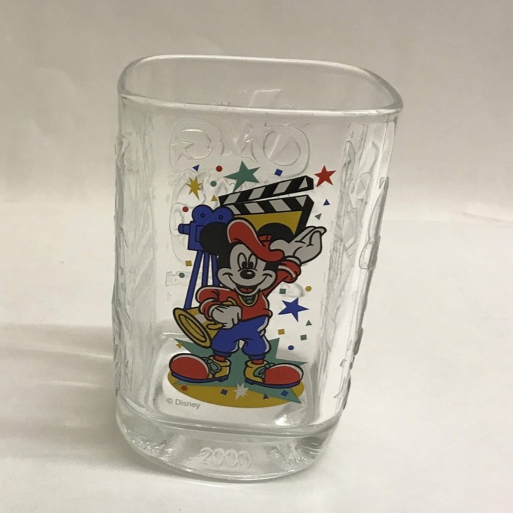 Vintage McDonald's 2000 Disney Studios Director Mickey Mouse Glass